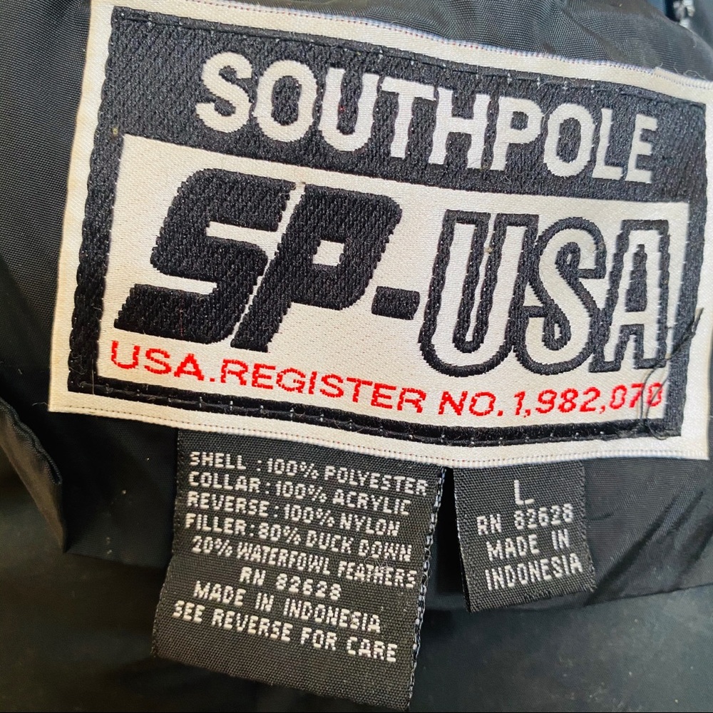 South Pole Vintage Reversible Down Puffer Coat - Picture 8 of 8